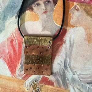 Handcrafted Hammered Metal Pendant